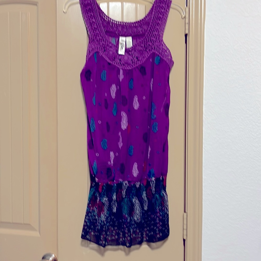 Bohemian Purple Tank Top, size L